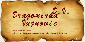 Dragomirka Vujnović vizit kartica